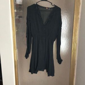 Free People Black Long Sleeve Dress